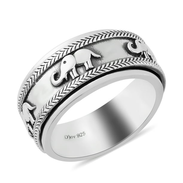 D/'Joy Artisan Handmade 925 Sterling Silver Love Band Ring for Her